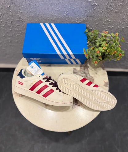 ADIDAS ORIGINALS SUPERSTAR WHITE RED SUPREME