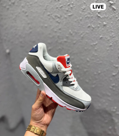 NIKE AIRMAX 90 WHITE BLUE GREY