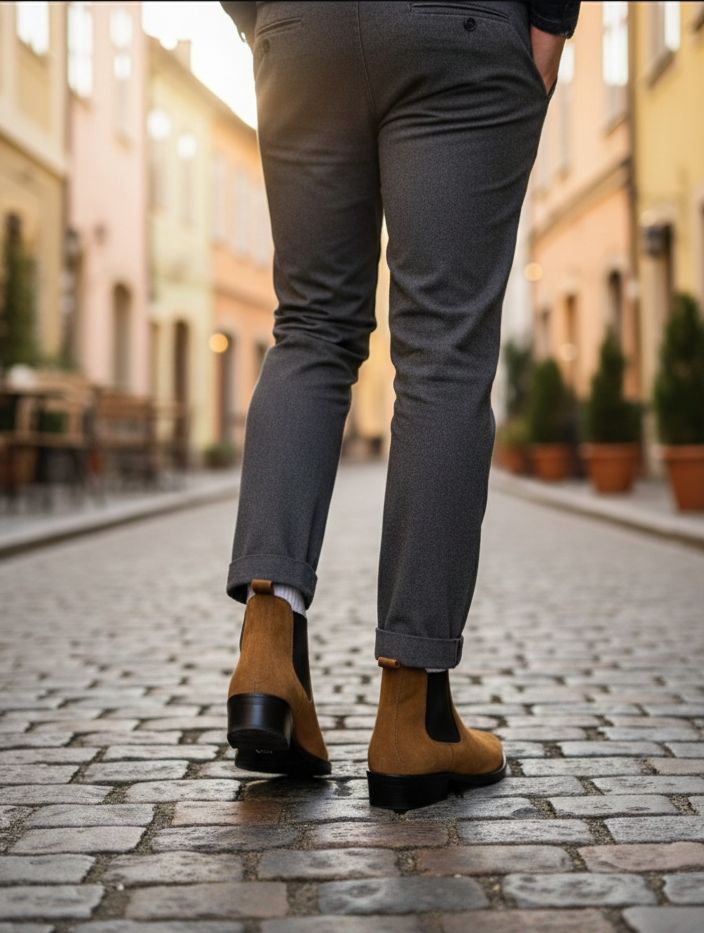 ZARA SURPLUS LEATHER POINTED CHELSEA BOOTS