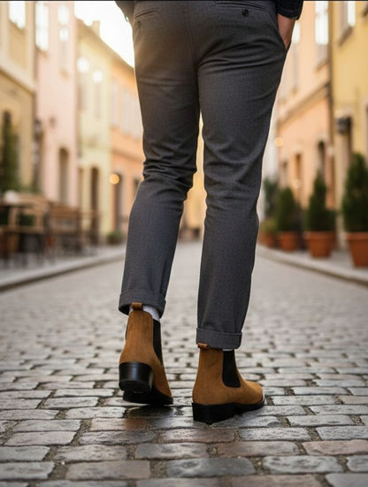 ZARA SURPLUS LEATHER POINTED CHELSEA BOOTS